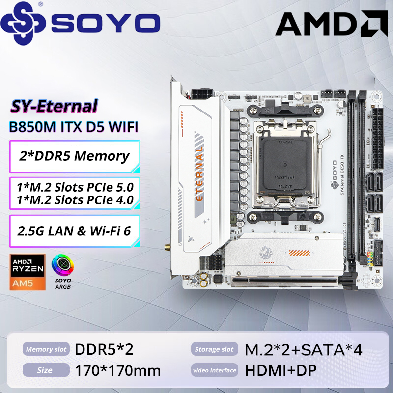 Ddr5 Rgb Ram - SOYO B850M ARGB Anakart WIFI6 MINI-ITX